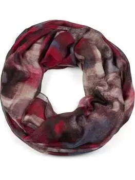Шарф styleBREAKER, цвет bordeaux/taupe/schwarz