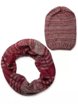 Шарф styleBREAKER, цвет bordeauxrot/grau