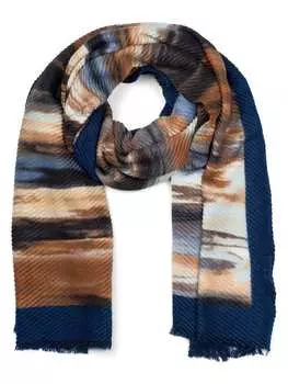 Шарф styleBREAKER, цвет dunkelblau/braun/beige