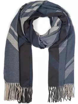 Шарф styleBREAKER, цвет dunkelblau/grau