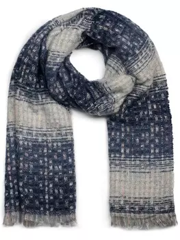 Шарф styleBREAKER, цвет dunkelblau/hellgrau