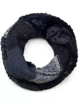 Шарф styleBREAKER, цвет dunkelblau/wei