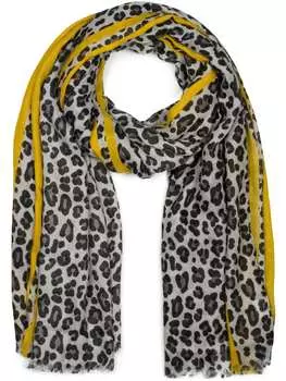 Шарф styleBREAKER, цвет grau/gelb