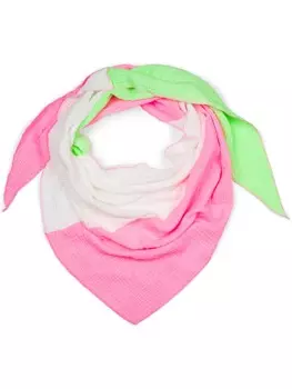Шарф styleBREAKER, цвет neonpink/neongrn/wei