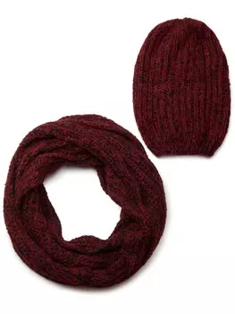 Шарф styleBREAKER, цвет rot/schwarz