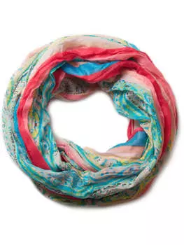 Шарф styleBREAKER, цвет trkis/rot