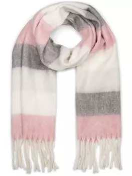 Шарф styleBREAKER Web, цвет rose-grau-wei