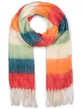 Шарф styleBREAKER Web, цвет rot-blau-lindgrn-creme-orange