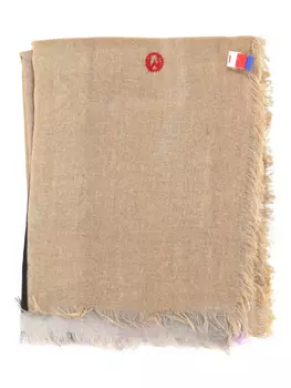 Шарф TALKING WALLS из смесового шелка, коричневый