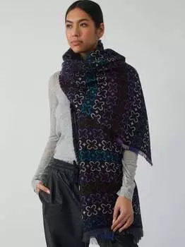 Шарф тканый шарф с эксклюзивным узором монограммы Codello, фиолетовый