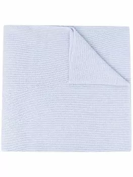 Шарф тонкой вязки GANNI, синий