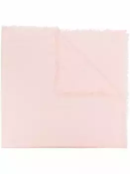 Шарф тонкой вязки с бахромой Tory Burch, розовый
