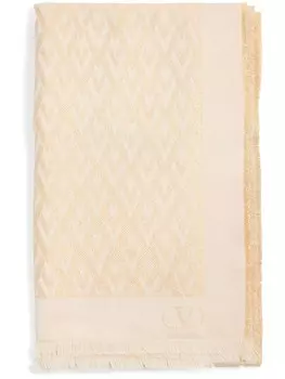 Шарф Toute la V Valentino Garavani, нейтральный цвет