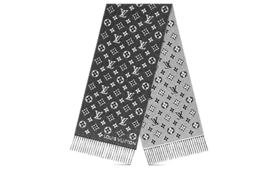 Шарф трикотажный Louis Vuitton, серый