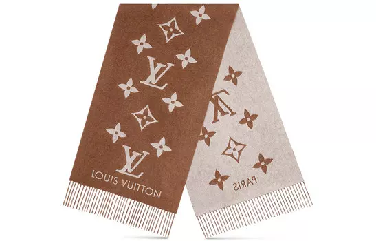 Шарф трикотажный Louis Vuitton Unisex, бежевый