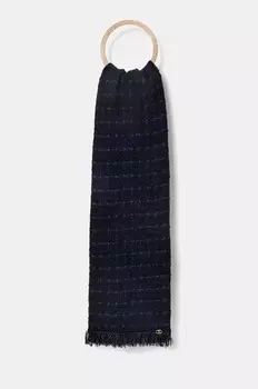 Шарф Twinset с добавлением шерсти, темно-синий