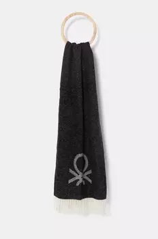 Шарф United Colors of Benetton с добавлением шерсти, серый