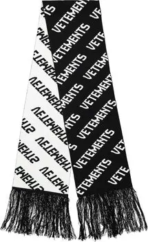 Шарф Vetements Monogram 'Black', черный