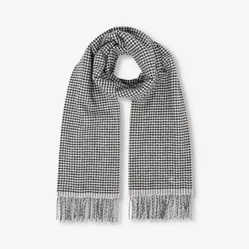 Шарф Victoria Dogtooth из смеси шерсти Reiss, черный