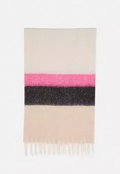 Шарф ВИНАЙМА ШАРФ VILA, голубой/черный/кремовый