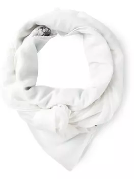 Шарф в графический принт Balmain, красный