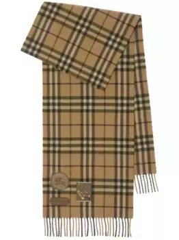 Шарф в клетку Badge Check BURBERRY, нейтральный