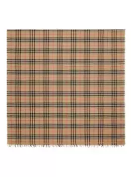 Шарф в клетку BURBERRY, нейтральный