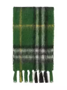 Шарф в клетку BURBERRY, зеленый