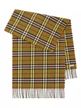 Шарф в клетку BURBERRY, желтый