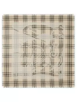 Шарф в клетку EKD Check Burberry, коричневый