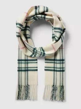 шарф в клетку Fraas, молочный