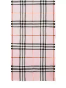 Шарф в клетку House Check BURBERRY, розовый