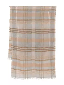 Шарф в клетку Le Tricot Perugia, нейтральный цвет