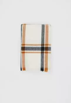 Шарф в клетку Stradivarius, экрю