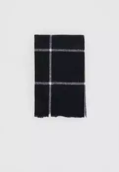 Шарф в клетку Stradivarius, черный