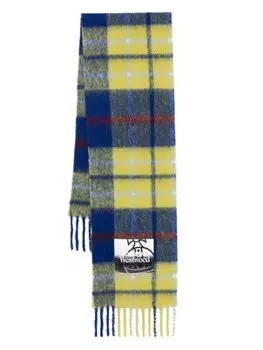 Шарф в клетку тартан Vivienne Westwood, синий