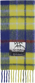 Шарф в клетку тартан зеленого и синего цветов Vivienne Westwood