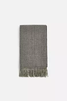 Шарф в клетку ZARA, черный