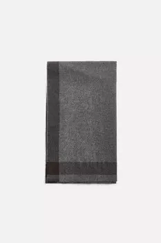 Шарф в клетку ZARA, серый