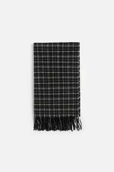 Шарф в клетку ZARA, темно-серый