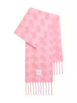 Шарф в ломаную клетку PATOU, розовый