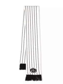 Шарф в полоску Barrie, белый