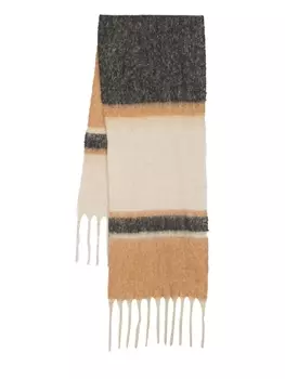 Шарф в полоску Mackintosh, бежевый