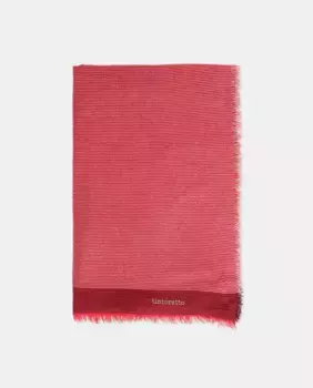 Шарф в полоску с люрексом Tintoretto, красный