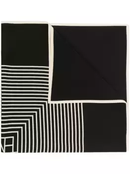 Шарф в полоску TOTEME, черный