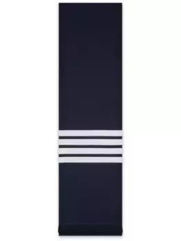 Шарф в рубчик с полосками 4-Bar THOM BROWNE, синий