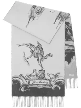 Шарф Westminster BURBERRY, серый