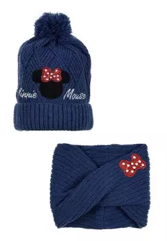 Шарф WINTER SET MTZE SCHLAUCHSCHAL Mickey & Minnie, цвет dunkel-blau