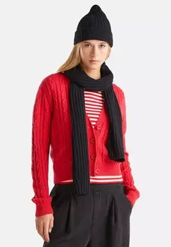 Шарф WITH CABLE United Colors of Benetton, черный