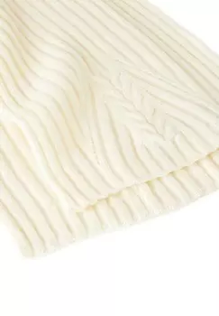 Шарф WITH CABLE United Colors of Benetton, белый